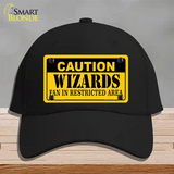 Caution Wizards Fan Novelty License Plate Hat Cotton / Black
