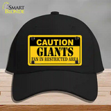 Caution Giants Fan Novelty License Plate Hat Cotton / Black