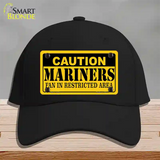 Caution Mariners Fan Novelty License Plate Hat Cotton / Black