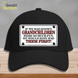 Grandchildren First Novelty License Plate Hat Cotton / Black