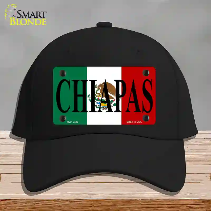 Chiapas Novelty License Plate Hat Cotton / Black