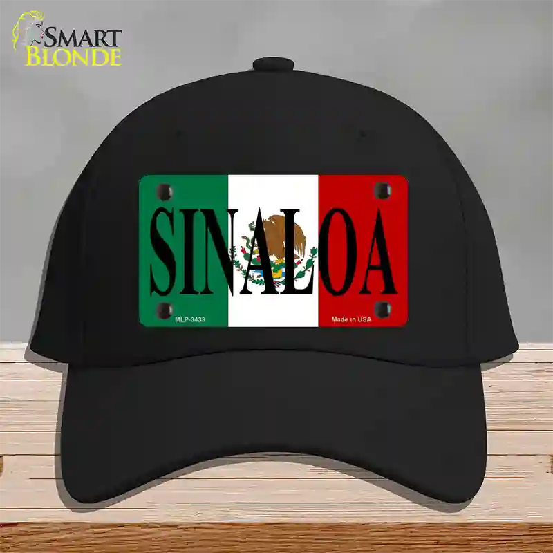 Sinaloa Novelty License Plate Hat Cotton / Black