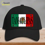 Tamaulipas Mexico Flag Novelty License Plate Hat Cotton / Black