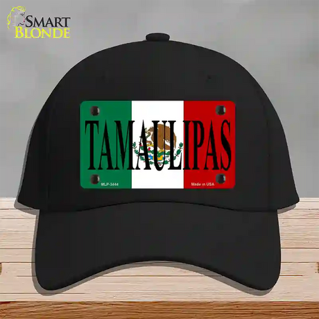 Tamaulipas Mexico Flag Novelty License Plate Hat Cotton / Black