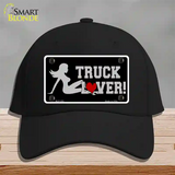 Truck Lover Girl Novelty License Plate Hat Cotton / Black