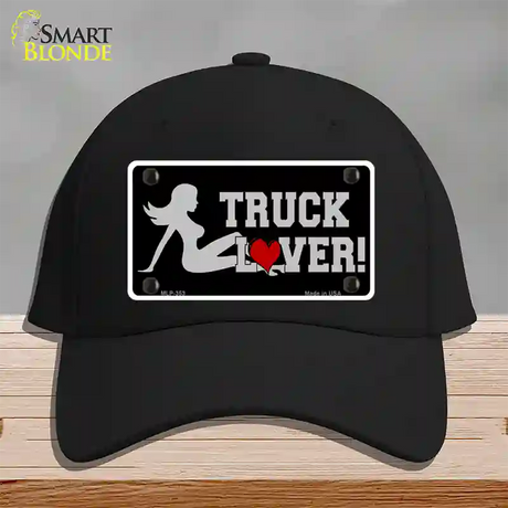 Truck Lover Girl Novelty License Plate Hat Cotton / Black