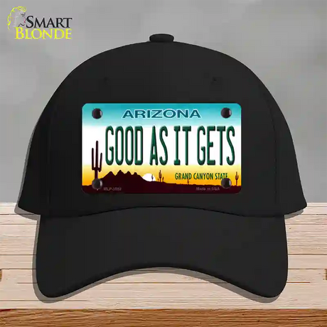Good As It Gets Arizona Novelty License Plate Hat Cotton / Black