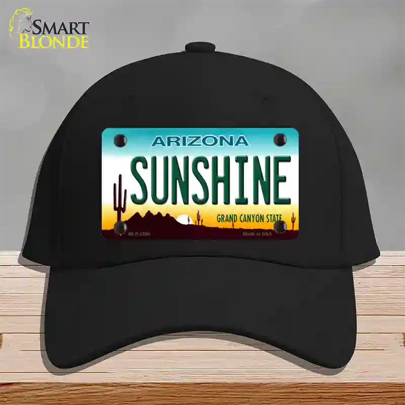 Sunshine Arizona Novelty License Plate Hat Cotton / Black