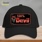 100% Devil Novelty License Plate Hat Cotton / Black