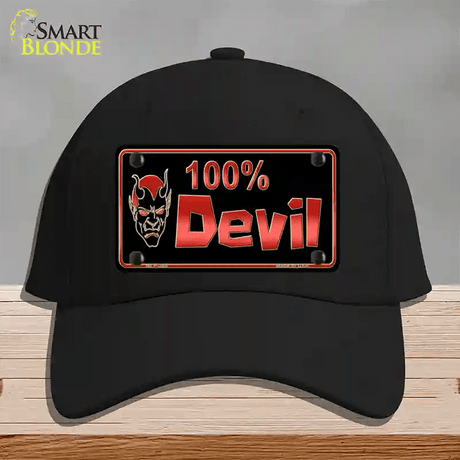 100% Devil Novelty License Plate Hat Cotton / Black