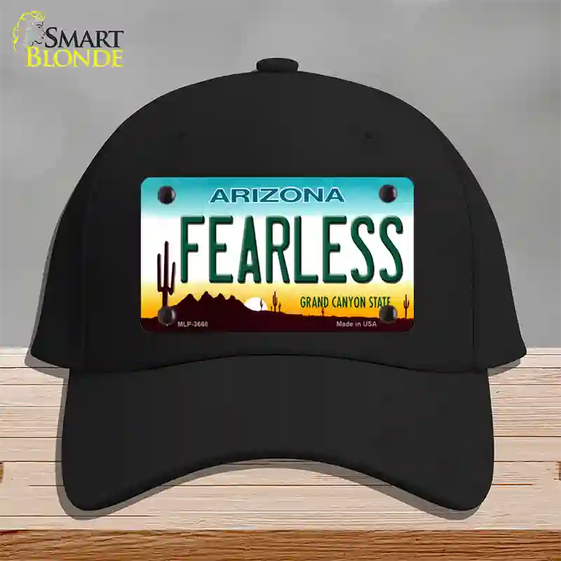 Fearless Arizona Novelty License Plate Hat Cotton / Black
