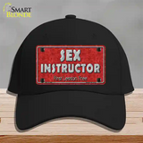 Sex Instructor Novelty License Plate Hat Cotton / Black