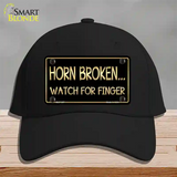 Horn Broken Watch For Finger Novelty License Plate Hat Cotton / Black