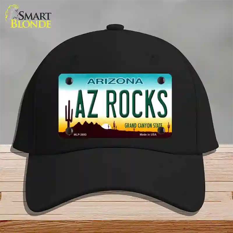 Az Rocks Novelty License Plate Hat Cotton / Black