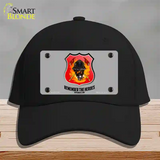 Remember The Heroes Novelty License Plate Hat Cotton / Black