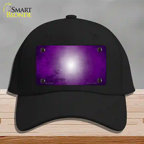 Purple White Fade Scratched Novelty License Plate Hat Cotton / Black