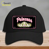 Princess Tiara Novelty License Plate Hat Cotton / Black