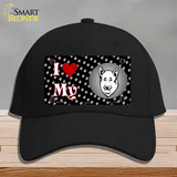 I Love My Akita Novelty License Plate Hat Cotton / Black