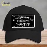 Cowgirls Have It Novelty License Plate Hat Cotton / Black