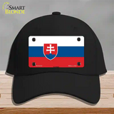 Slovakia Flag Novelty License Plate Hat Cotton / Black
