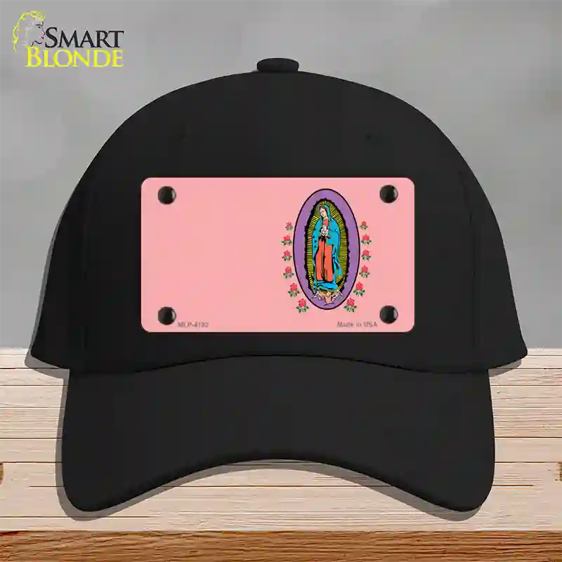 Virgin Mary Pink Novelty License Plate Hat Cotton / Black