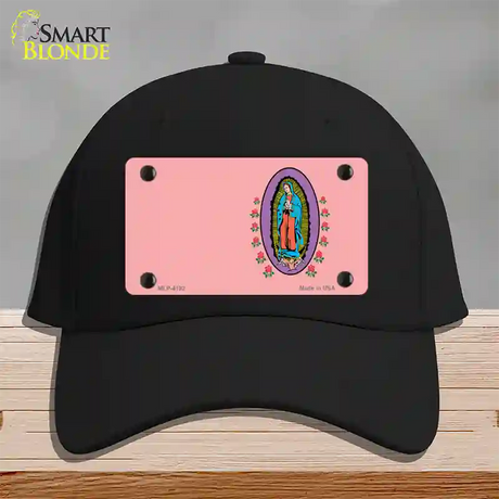 Virgin Mary Pink Novelty License Plate Hat Cotton / Black