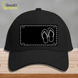 Flip Flops Offset Novelty License Plate Hat Cotton / Black