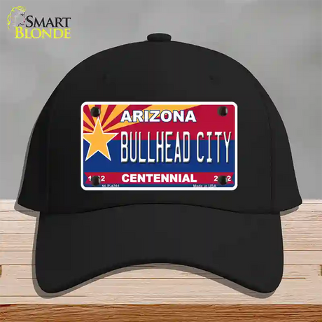 Arizona Centennial Bullhead City Novelty License Plate Hat Cotton / Black