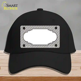 Grey White Quatrefoil Center Scallop Novelty License Plate Hat Cotton / Black
