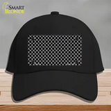 Black White Quatrefoil Novelty License Plate Hat Cotton / Black