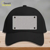 Grey White Quatrefoil Novelty License Plate Hat Cotton / Black