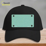 Mint White Quatrefoil Novelty License Plate Hat Cotton / Black