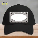 Scallop Grey White Polka Dot Novelty License Plate Hat Cotton / Black