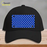 Blue Polka Dot Novelty License Plate Hat Cotton / Black