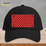 Red Polka Dot Novelty License Plate Hat Cotton / Black