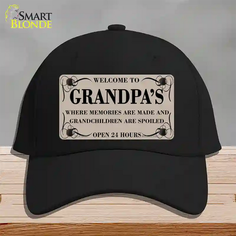 Welcome To Grandpas Novelty License Plate Hat Cotton / Black
