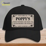 Welcome To Poppys Novelty License Plate Hat Cotton / Black