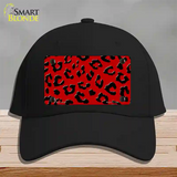Red Black Cheetah Novelty License Plate Hat Cotton / Black
