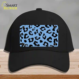 Light Blue Black Cheetah Novelty License Plate Hat Cotton / Black