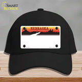 Nebraska Amber State Blank Novelty License Plate Hat Cotton / Black