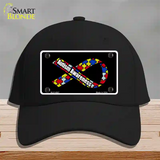 Autism Awareness Ribbon Novelty License Plate Hat Cotton / Black