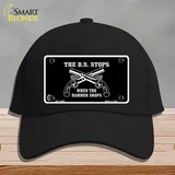 The BS Stops Novelty License Plate Hat Cotton / Black