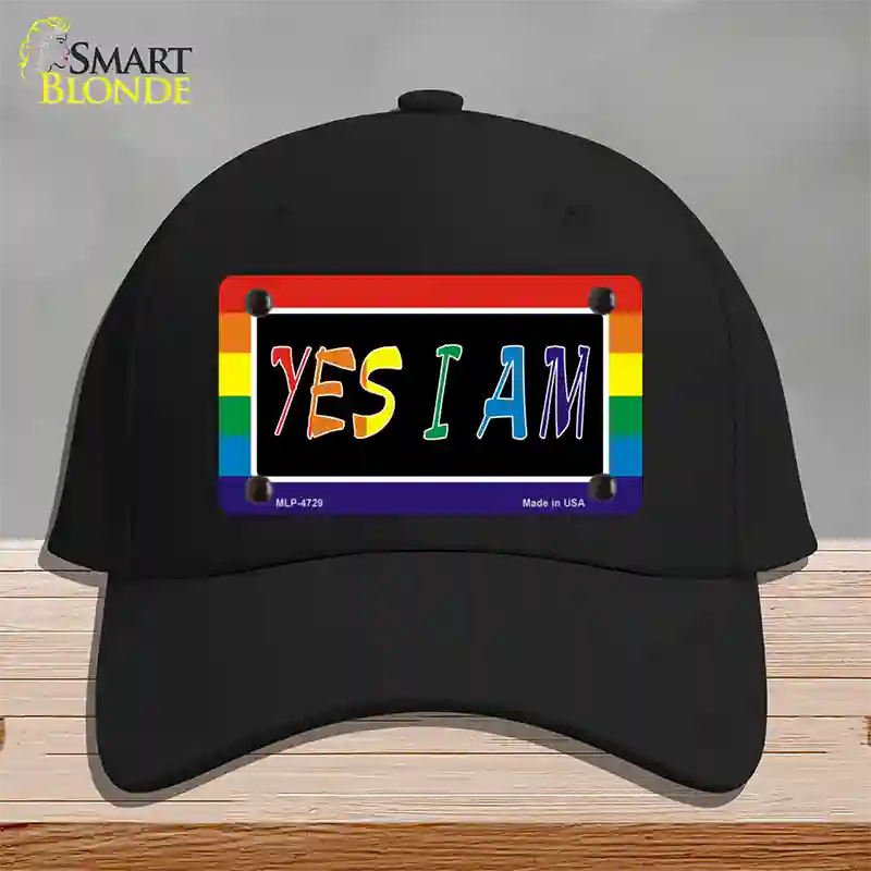 Yes I Am Novelty License Plate Hat Cotton Black