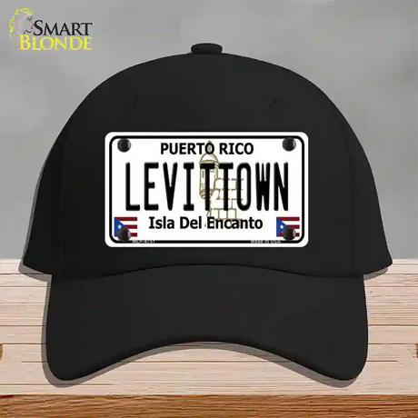 Levittown Puerto Rico Novelty License Plate Hat Cotton / Black