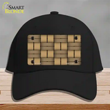 Weave Tan Novelty License Plate Hat Cotton / Black