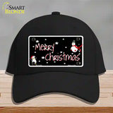 Merry Christmas Novelty License Plate Hat Cotton / Black