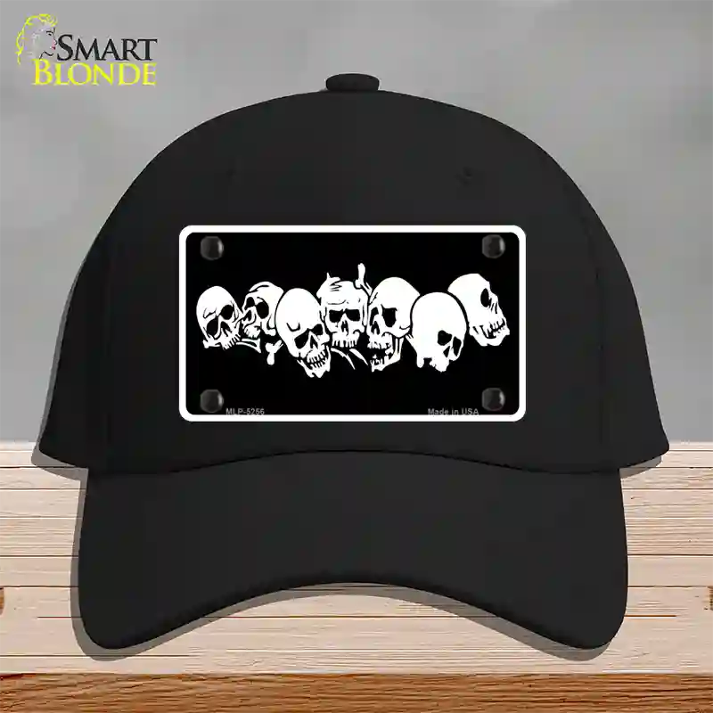 Skulls Novelty License Plate Hat Cotton / Black