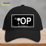 IOP Isle of Palms Black Novelty License Plate Hat Cotton / Black