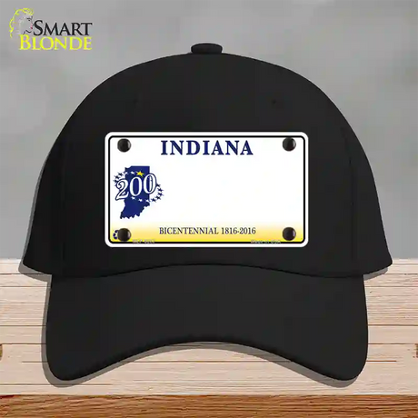 Indiana State Bicentennial Novelty License Plate Hat Cotton / Black