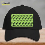 Lime Green Black Anchor Novelty License Plate Hat Cotton / Black